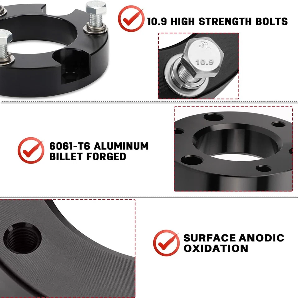 Kit de elevación Tacoma nivelación delantera de 2,5" para Toyota 4Runner FJ Cruiser 2005-2021 Foto 4 de 4