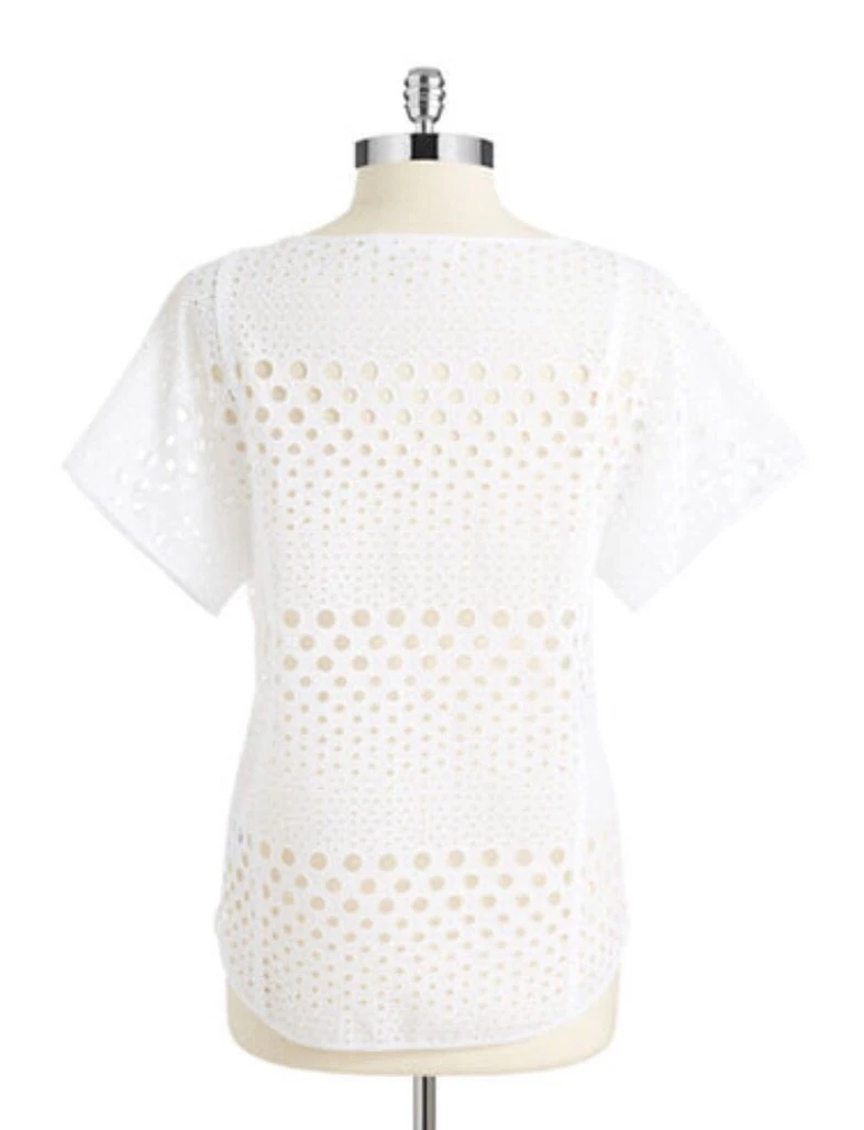 Michael kors eyelet on sale top
