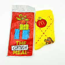 McDonalds 2025 Grinch Meal Socks Yellow - Opened Package/Brand New Dr. Seuss McD