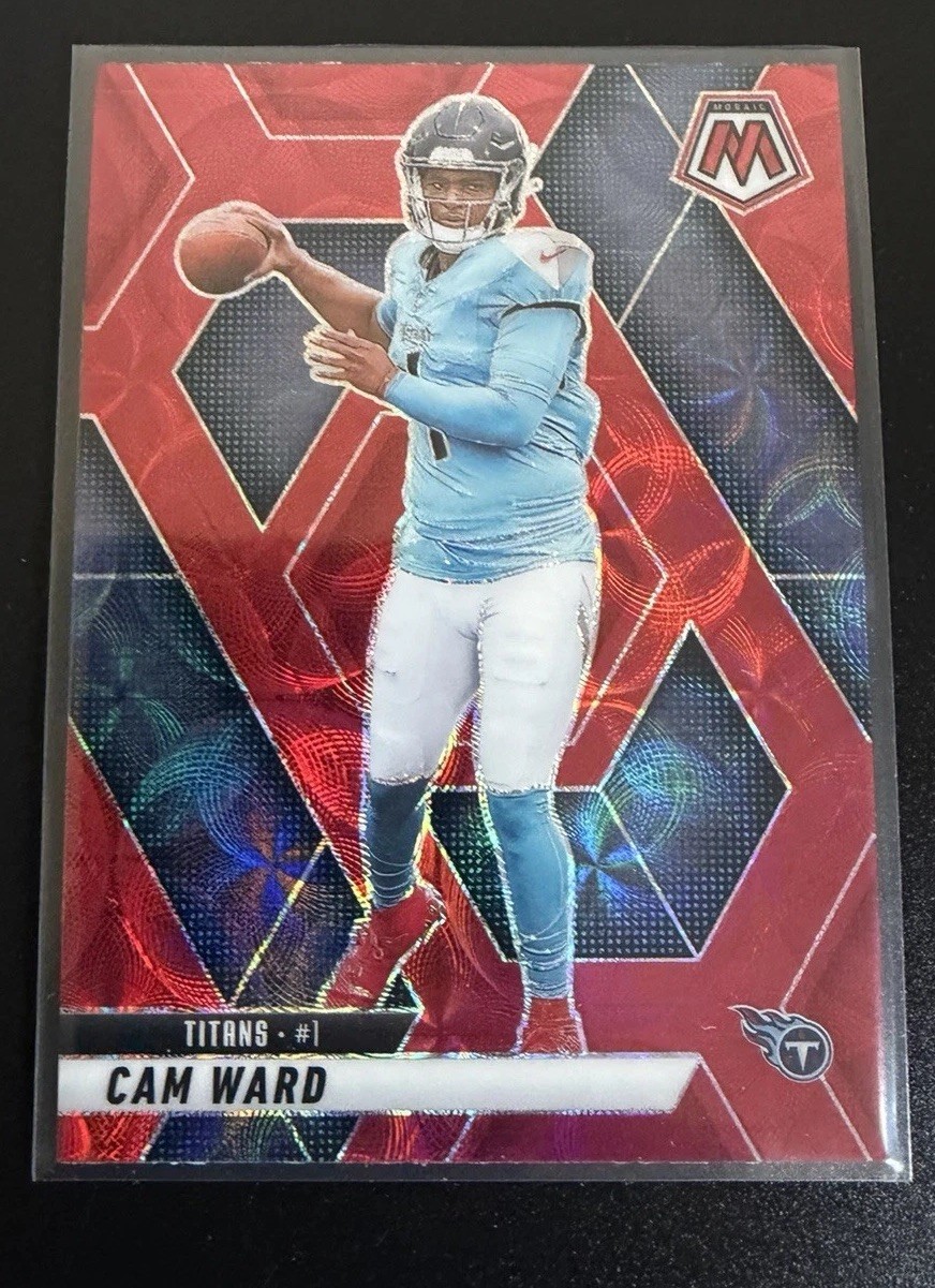 Panini 2025 Mosaic Rookies Cam Ward Red Scope Refractor #382
