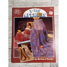 7-Day Afghans Barbara Hunter 1986 Knitting Crochet Pattern Booklet 1048