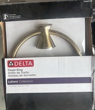 DELTA 73846-CZ Lahara Wall Mount Round Closed Towel Ring in Champagne Bronze