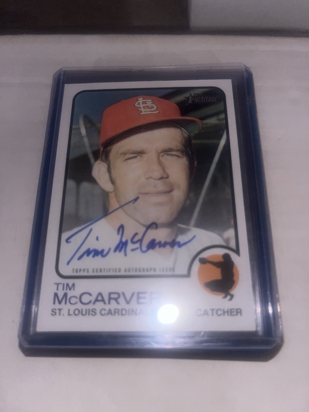 2022 Topps Heritage Real One Autograph Tim McCarver #ROA-TMC Cardinals Auto