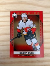 2018-19 O-Pee-Chee Coast to Coast Red #158 Dillon Dube - Calgary Flames