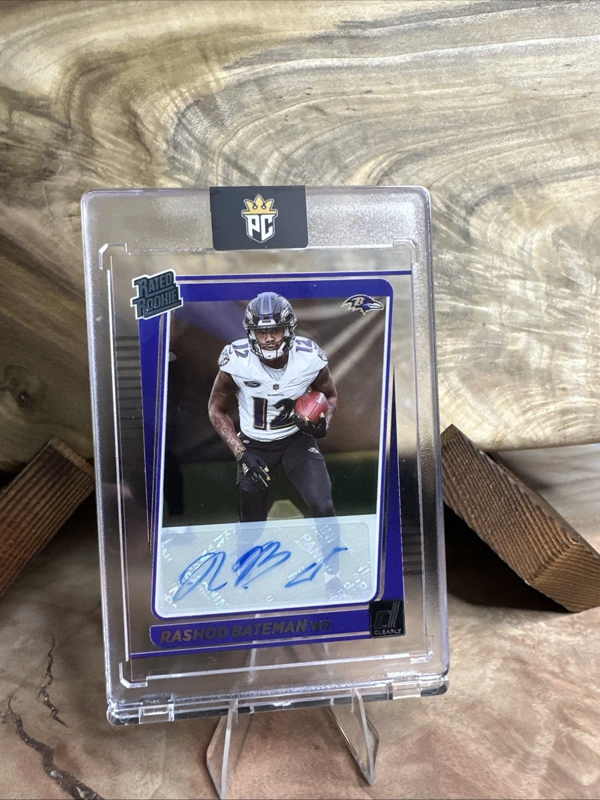 Rashod Bateman Panini Clearly Donruss #66 Rated Rookie Autograph-Silver