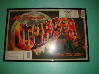 Autographed My Favorite Murder Poster Atlanta GA Fall Tour 2018 Framed