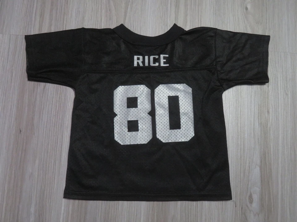 Винтажная футболка для ребенка ясельного возраста Reebok Oakland Raiders Jerry Rice 3T бывшая в употреблении редкая - Изображение 2 из 4
