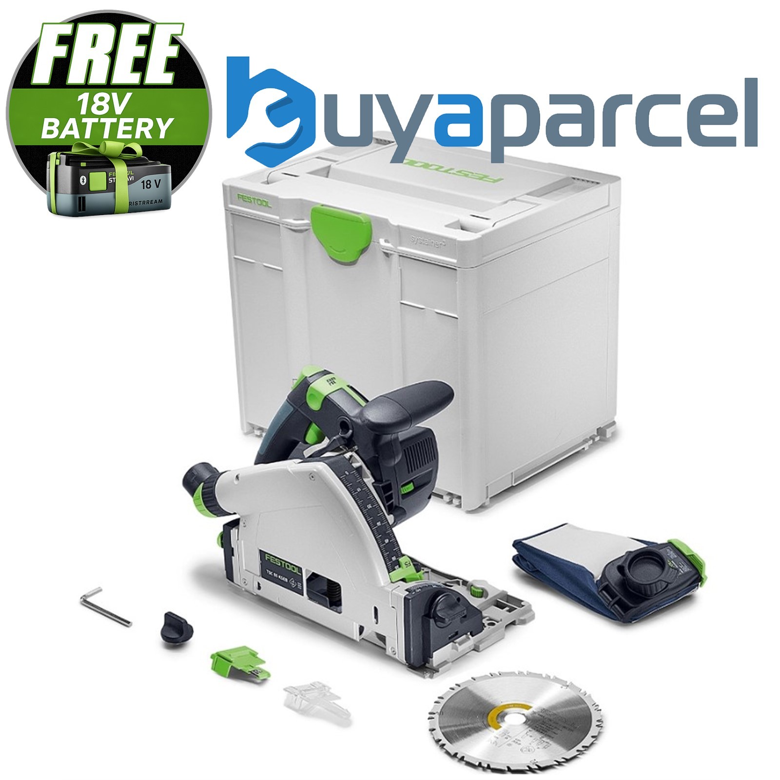 Festool TSC 55 KSEB-Basic 18V Cordless Brushless Plunge Saw Single Battery Bare