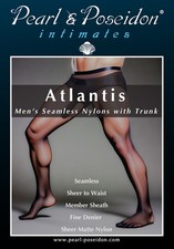 Atlantis - Men's Seamless Sheer Pantyhose with Nylon Member Sheath