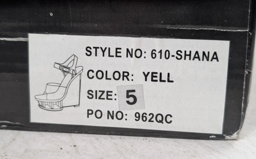 Sexy 6" Clear Wedge Heel Casual Jeans Outfit Exotic Dancer Stripper Sandal SZ 5 - Image 3 of 4