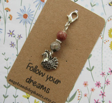 Hen Chicken Clip on Charm, Zipper Pull Charm, Planner Bag Charm Christmas Gift