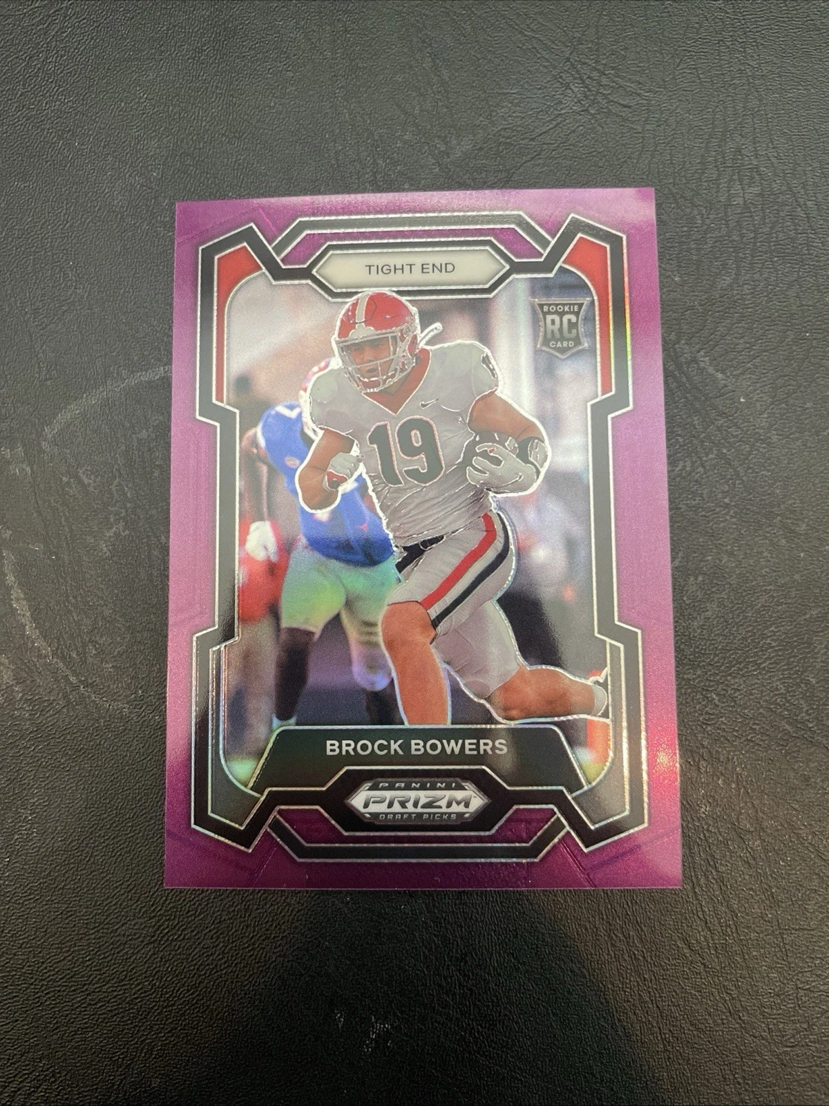 2024 Prizm Draft Picks Brock Bowers Purple Prizm /75 RC Georgia Raiders Card