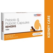 Renodis Kidney Supplement Prebiotics  Probiotics for Dogs Cats.. 20 Capsules.