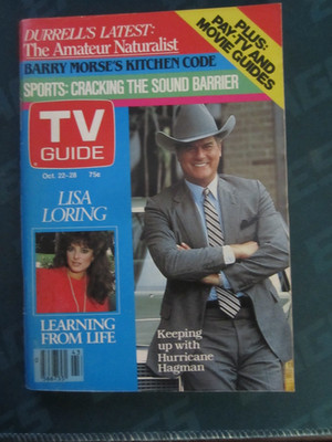TV Guide October 1983 Larry Hagman Lisa Loring Wednesday Addams Canada No Label