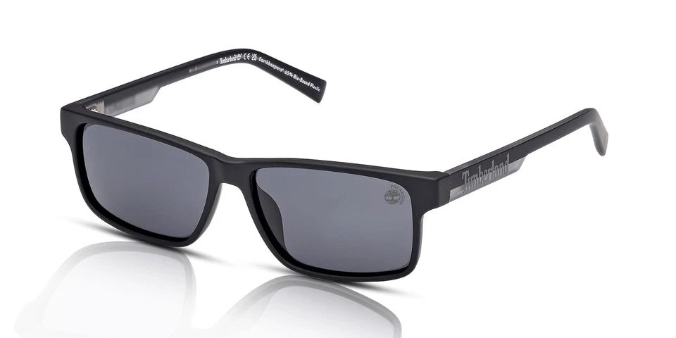Lunettes De Soleil Timberland TB00015 Garçon Teen 02D Noir Mat/Fumée Polarisées - Photo 1/1