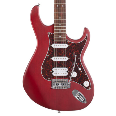 Cort G110 Double Cutaway Electric Guitar - Open Pore Black Cherry
