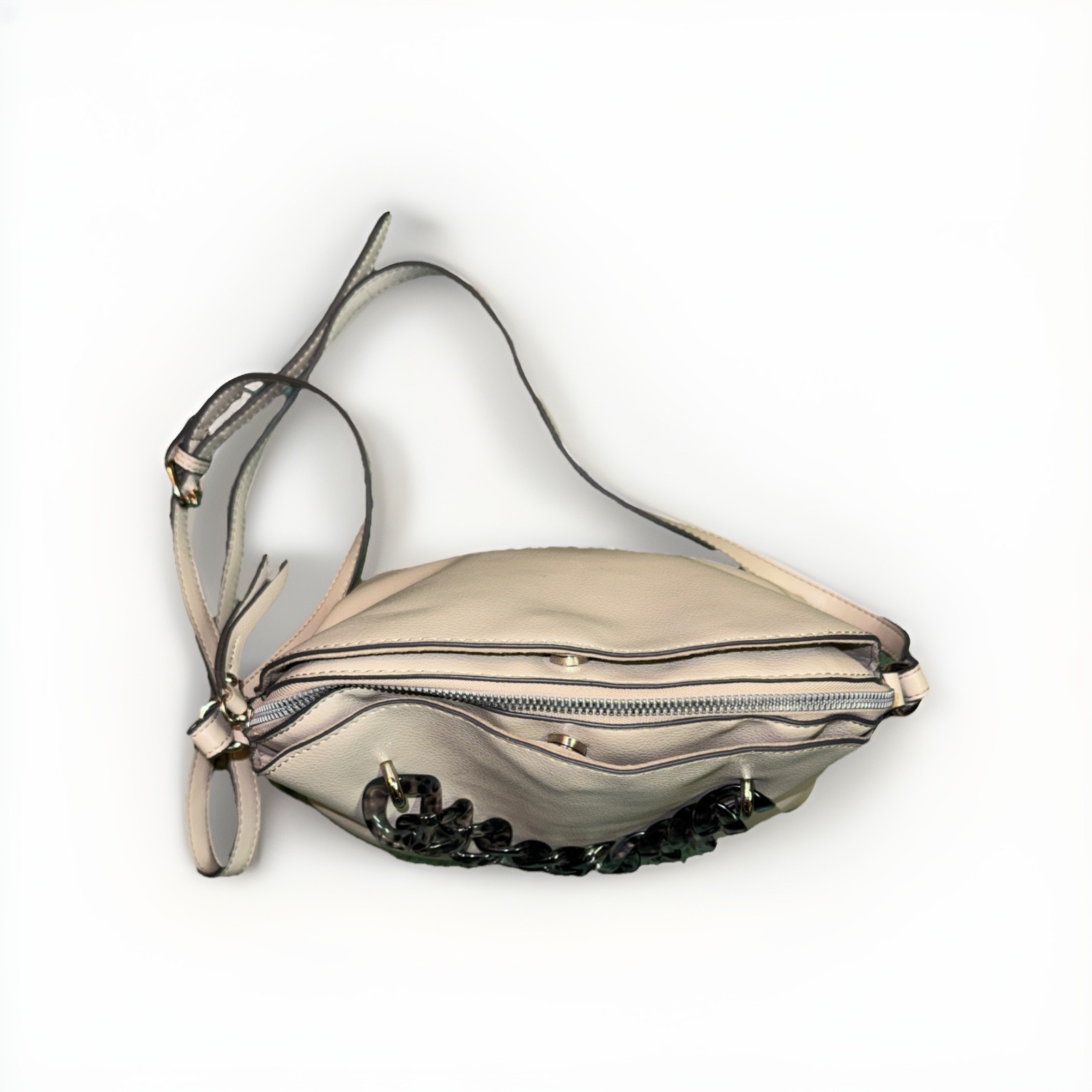 Bold Elements Multipockets Crossbody Bag Gray Fau… - image 12