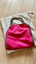 Stella McCartney Falabella Mini Fold Over Tote Bag Pink Chain Crossbody Vegan