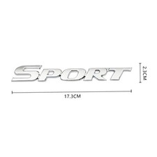 3d Chrome Car Emblem Badge Sticker Metal Racing Sport Trunk Decal