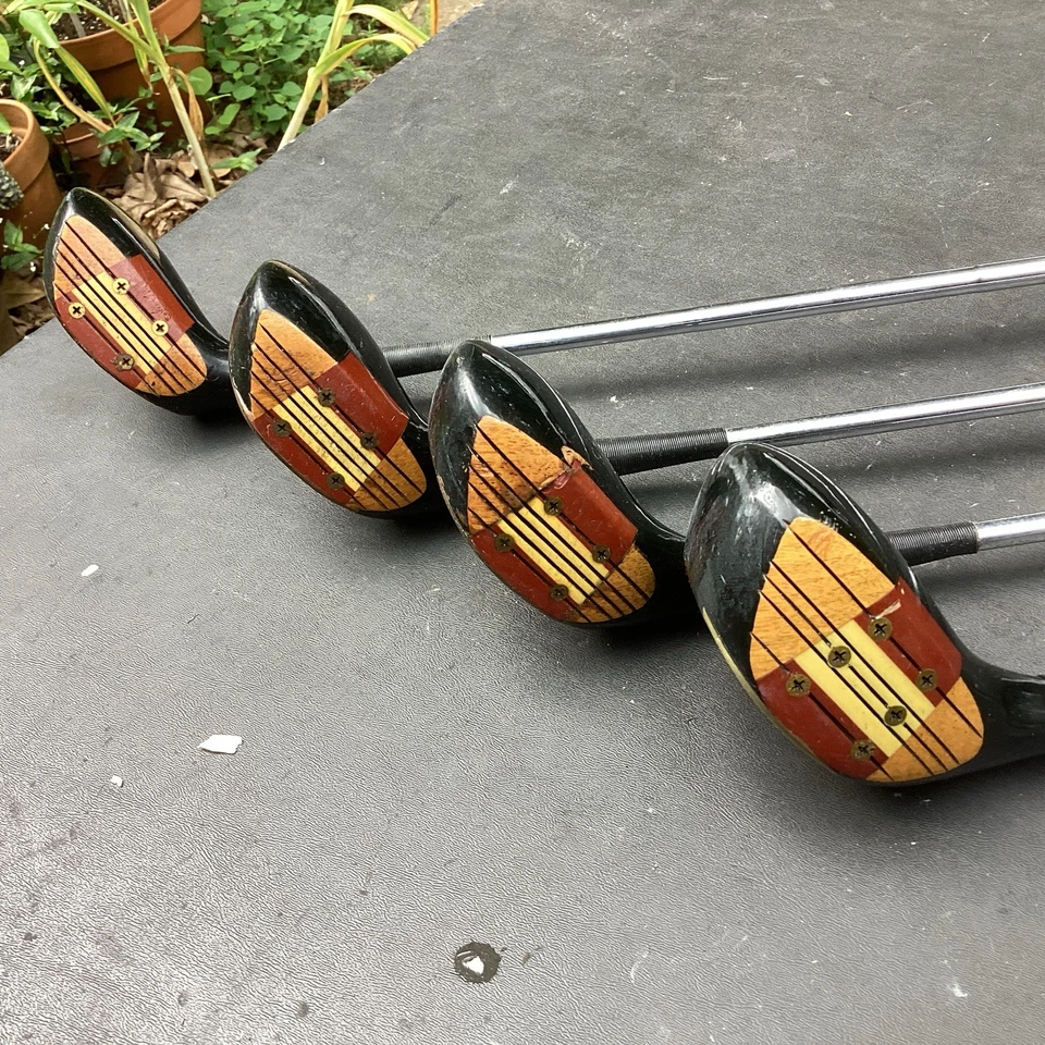 MacGregor  Eye O Matic T 945 Oil Hardened Persimmon Woods 1, 3, 4, 5 Stiff Steel - Image 4 of 4