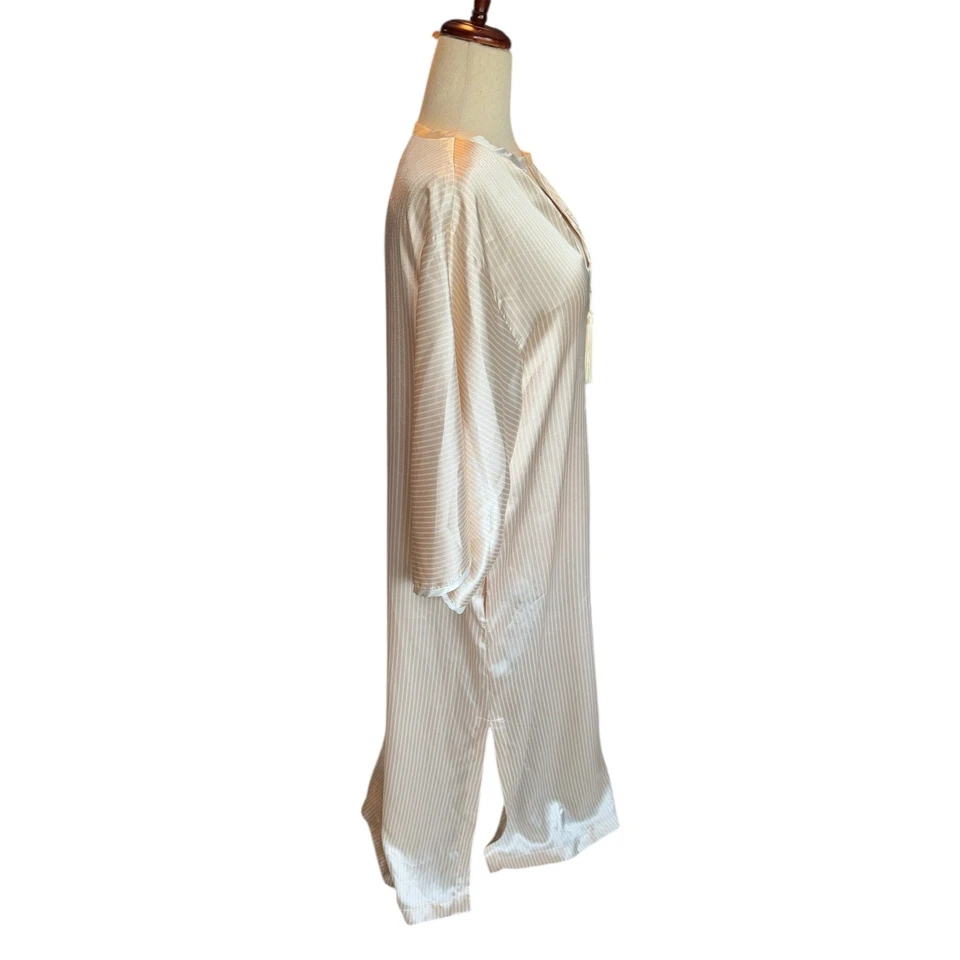 Vestido Valentino Intimo dorado a rayas satinado | Vintage mediano Foto 2 de 4