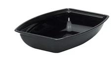 Cambro RSB1014CW110 5 Qt Ribbed Black Plastic Bowl 14x10 Serving Dish Case OF 4