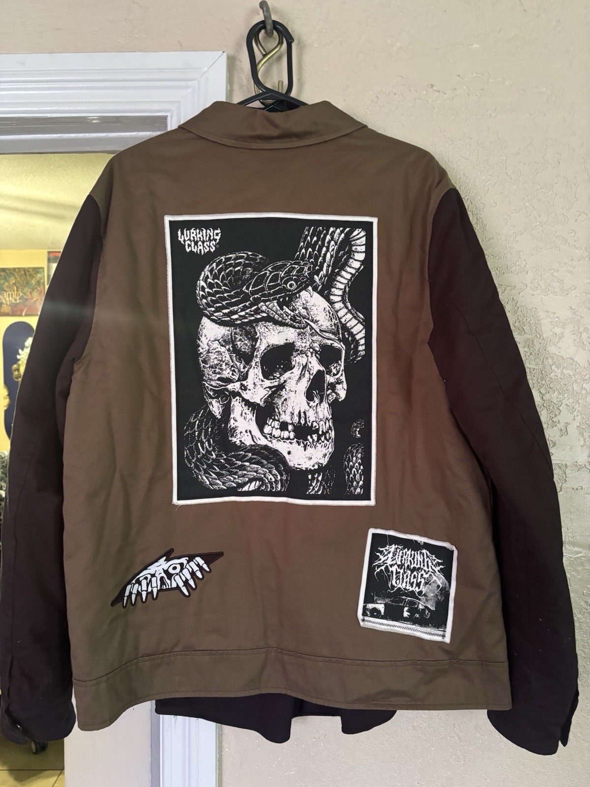 Lurking Class Canvas Skull Patch Jacket  Size Med… - image 1