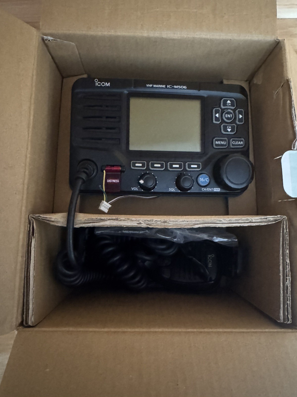 Icom IC-M506 Marine VHF Transceiver With Mic - USED - Speake