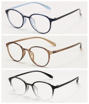 Retro Round Ultra Light Brown Leopard Negative Short Sighted Glass -1.0 -2~-8.0