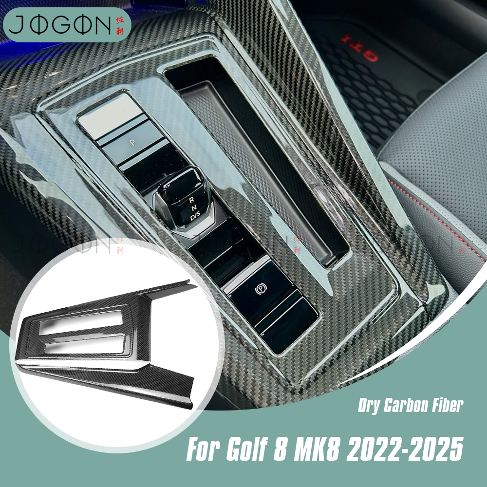 Real Carbon Fiber Center Console Panel Cover For VW Golf 8 MK8 GTE
