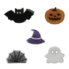 10P Halloween Hair Claw Clips - Cute Pumpkin Design Mini Hair Clips for Women...