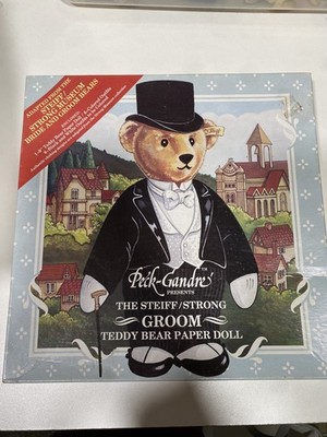 Vintage Paper Doll Box THE STEIFF STRONG Groom TEDDY BEAR New Peck-Gandre 1985
