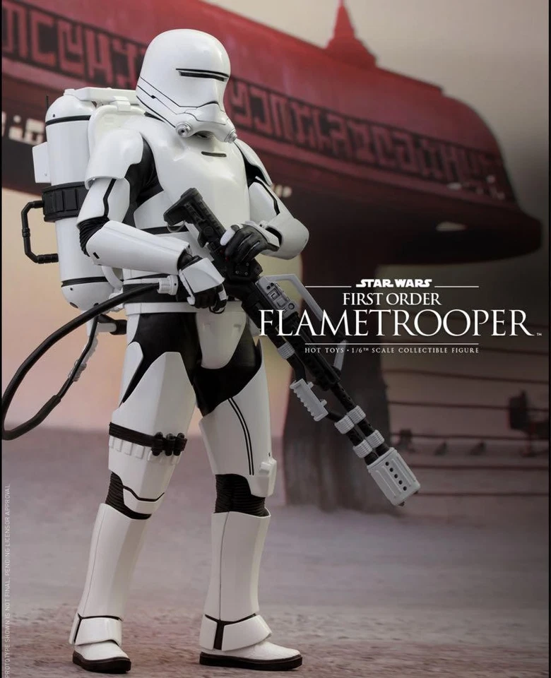 Hot Toys Star Wars First Order Flametrooper 1/6 Scale Figure Movie Masterpiece - Image 2 of 4