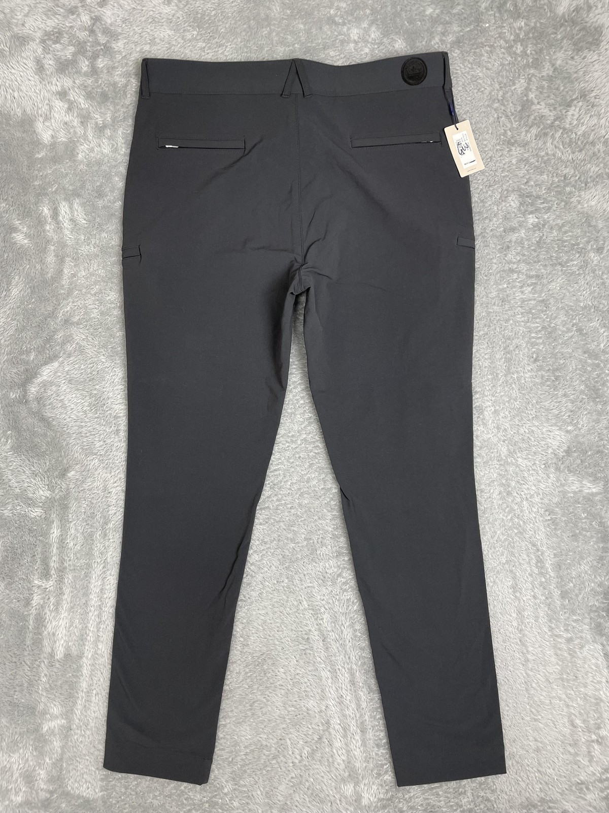 Peter Millar Crown Cargo Pants Mens 36 Washed Black Nylon Wool Stretch Tech Golf