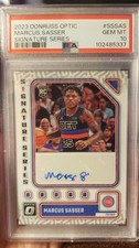 2023-24 Panini Donruss Optic - Signature Series Marcus Sasser #SS-SAS Gold Prizm