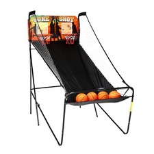 81Inch Indoor Basketball Arcade Game with LED Scoring Dual Hoops