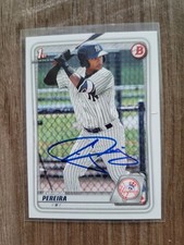 Everson Pereira Signed 2020 1st Bowman Baseball Card Yankees Whitesox #BP-51