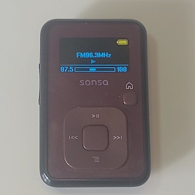 Sandisk Sansa Clip+ 4GB MP3 Player (Burgundy Red) Clip Plus FM Radio TESTED