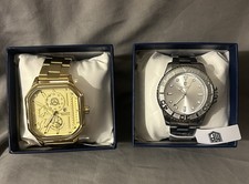 Two Montres Prestige Men  s Watches By Invicta Gold/Silver   s MPW-0103 MPW-0266
