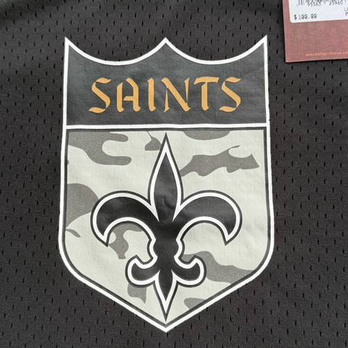 Men's Mitchell & Ness NFL New Orleans Saints Mesh Jersey Black Large $100 - Picture 5 of 10