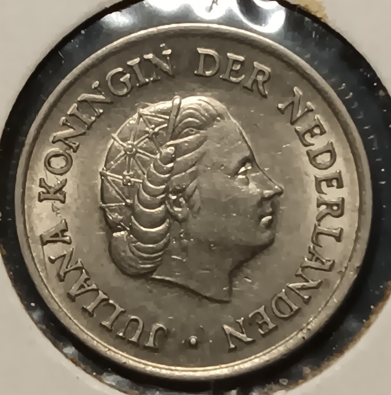 1956 Netherlands 25 Cents Appears Uncirculated Beautiful Coin