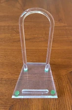 Plate Display Stand Medium Size 7"H Clear Lucite Holds up to 7 1/2" Plate