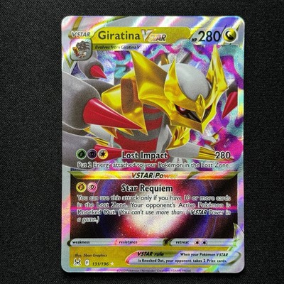 Pokemon Giratina VSTAR #131 Lost Origin Holo NM MISCUT ERROR + ALIGNMENT DOT