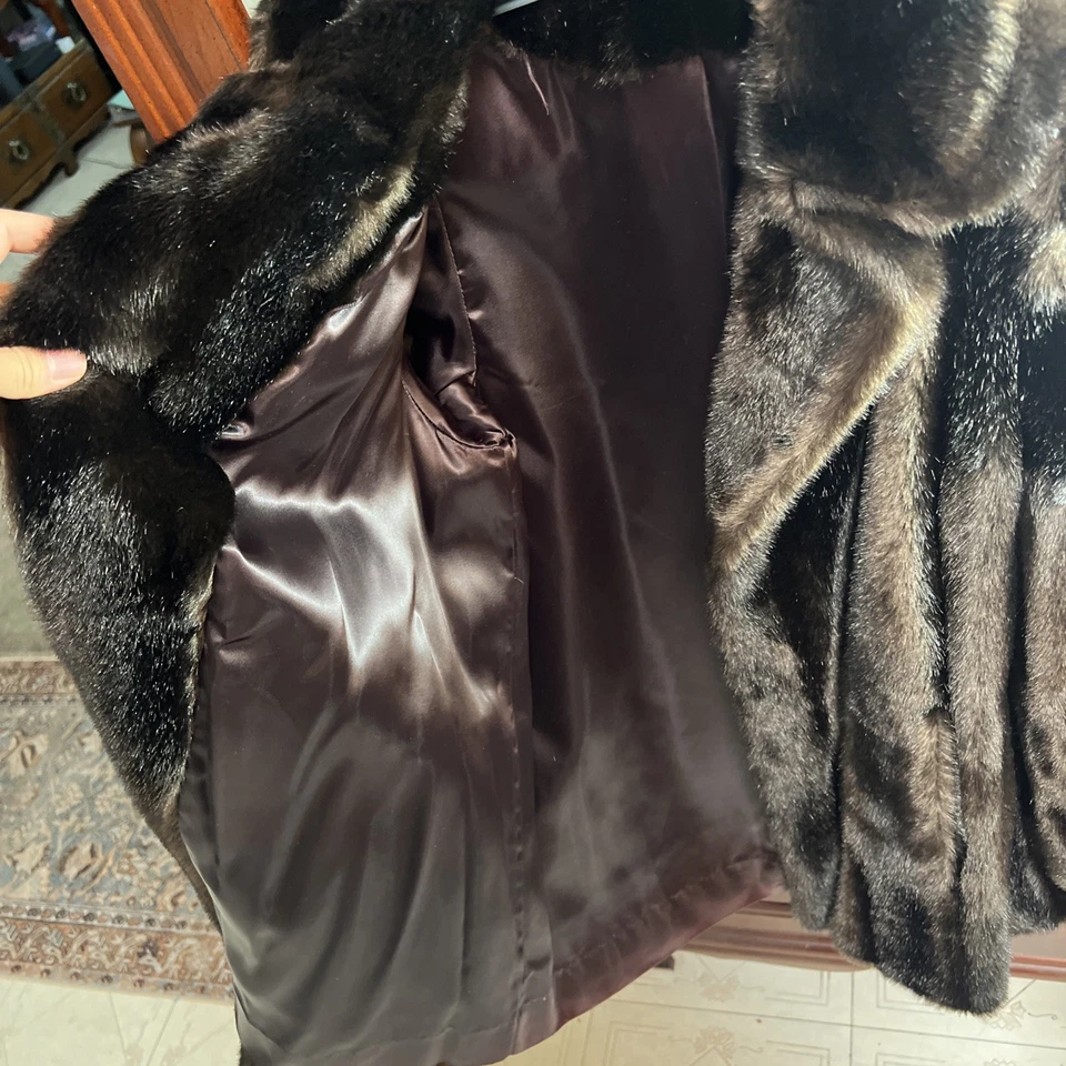 Chaqueta de Piel Tissavel Francia Color Marrón Oscuro Talla M Foto 2 de 4