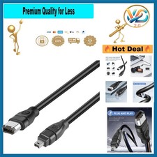 Bizlander Firewire 400 6 Pin to 4 Pin Cable 6 Feet Data Transfer for Camcorders