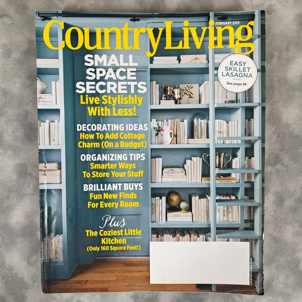 Country Living Magazine Lot (8) 2015 Issues Jun–Dec + Feb Home Décor & Recipes - Image 2 of 4