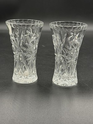 Lenox Crystal Star Bud Vases 4 Inches - 2 Vases