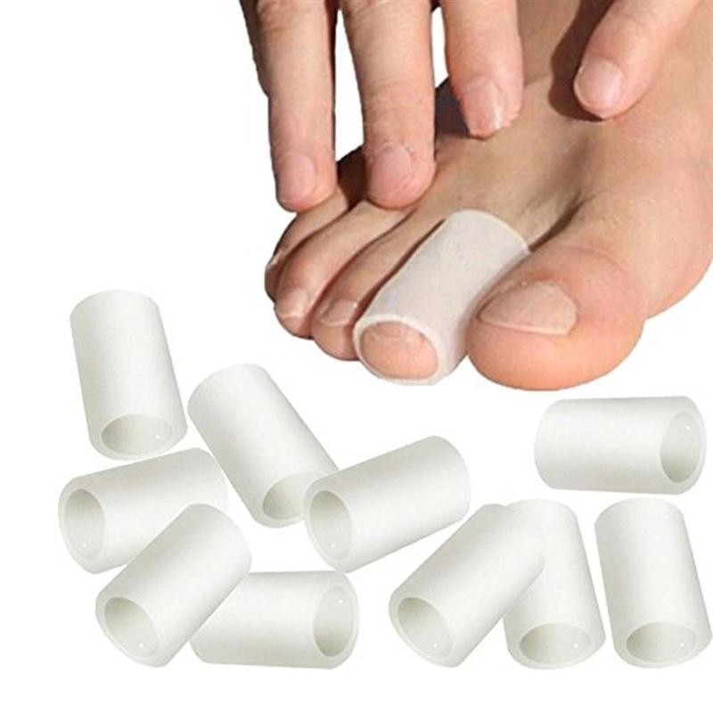 Protector de dedos de gel, manga de dedo del pie, tubos de dedo del pie: paquete de 10
