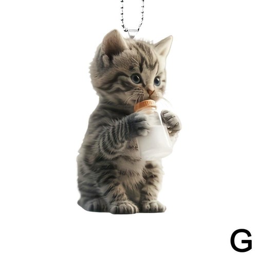 Cute Cat 2D Acrylic Car Hanging Decoration Backpack Accessories Decoration B6X6 - Picture 26 of 26