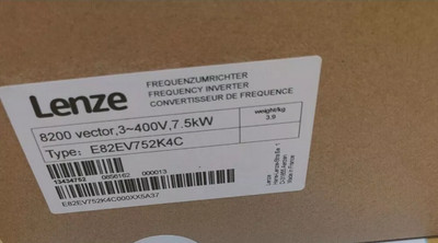 1PC Lenze inverter LENZE 8200 VECTOR D-31855 E82EV752-4C 7.5KW E82EV752-4C